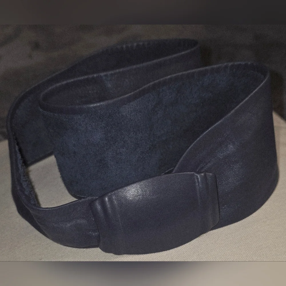 Chic Blue gray Vintage  Leather Belt Hook Learher Buckle